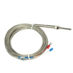 Thermocouple, PT100 Sensor, Cable Length 196.85", High-Temperature Resistant Braided Wire